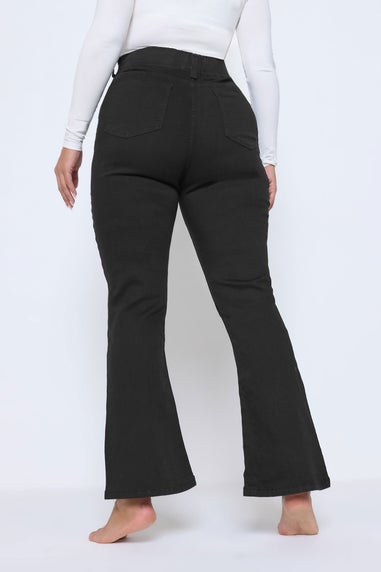 Yours Curve Black Bootcut Jeggings