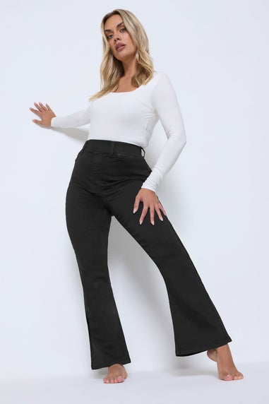 Yours Curve Black Bootcut Jeggings