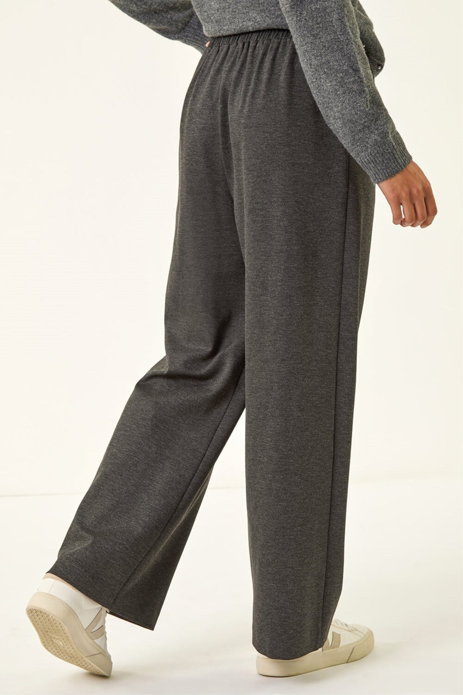 Roman Grey Petite Drawstring Ponte Trouser