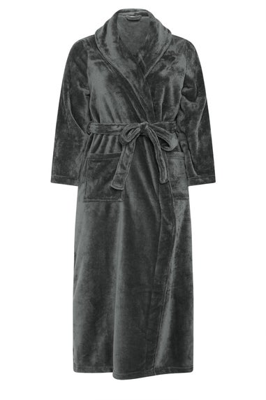 Yours Curve Grey Super Luxe Maxi Dressing Gown