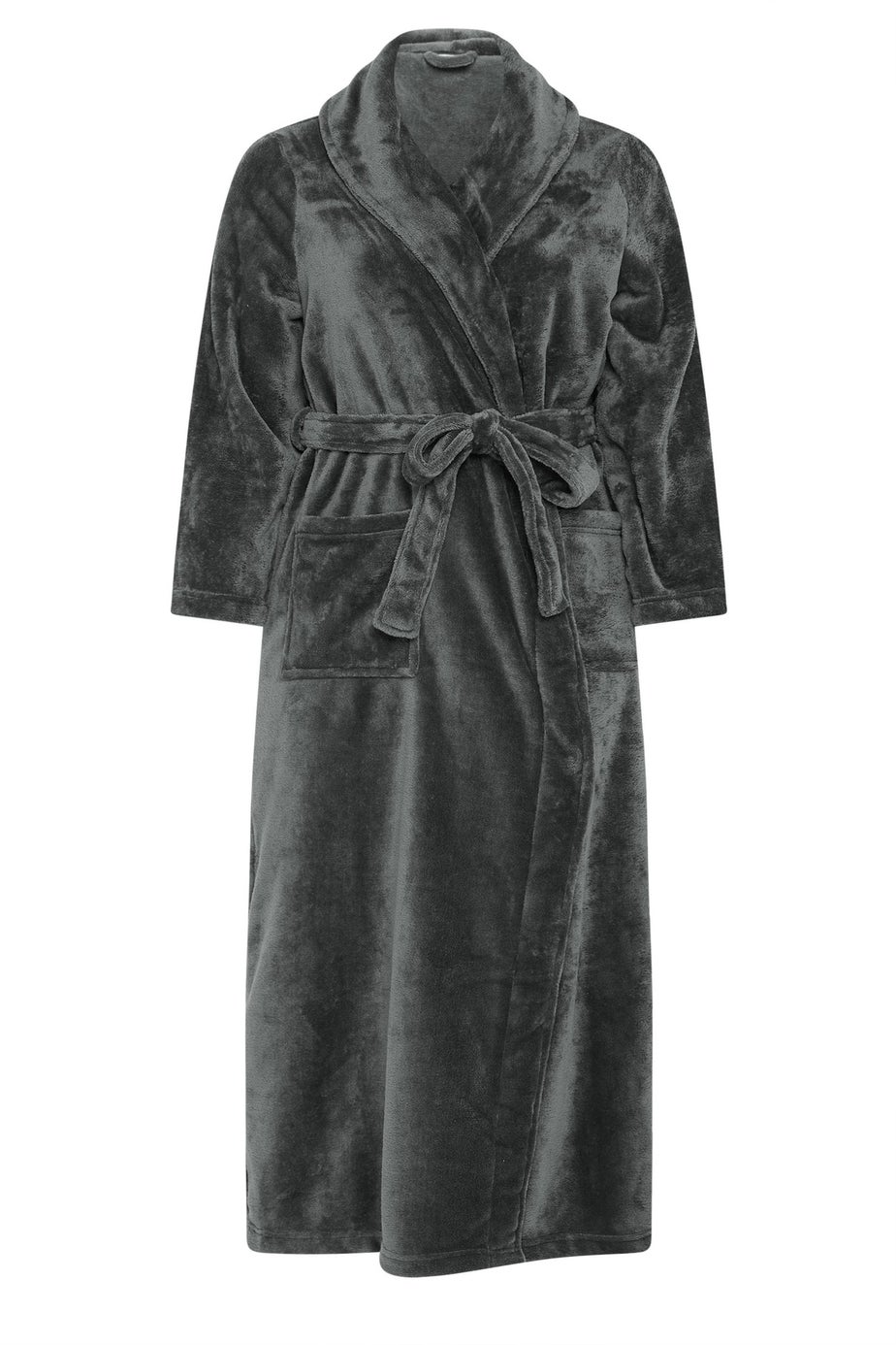 Yours Curve Grey Super Luxe Maxi Dressing Gown