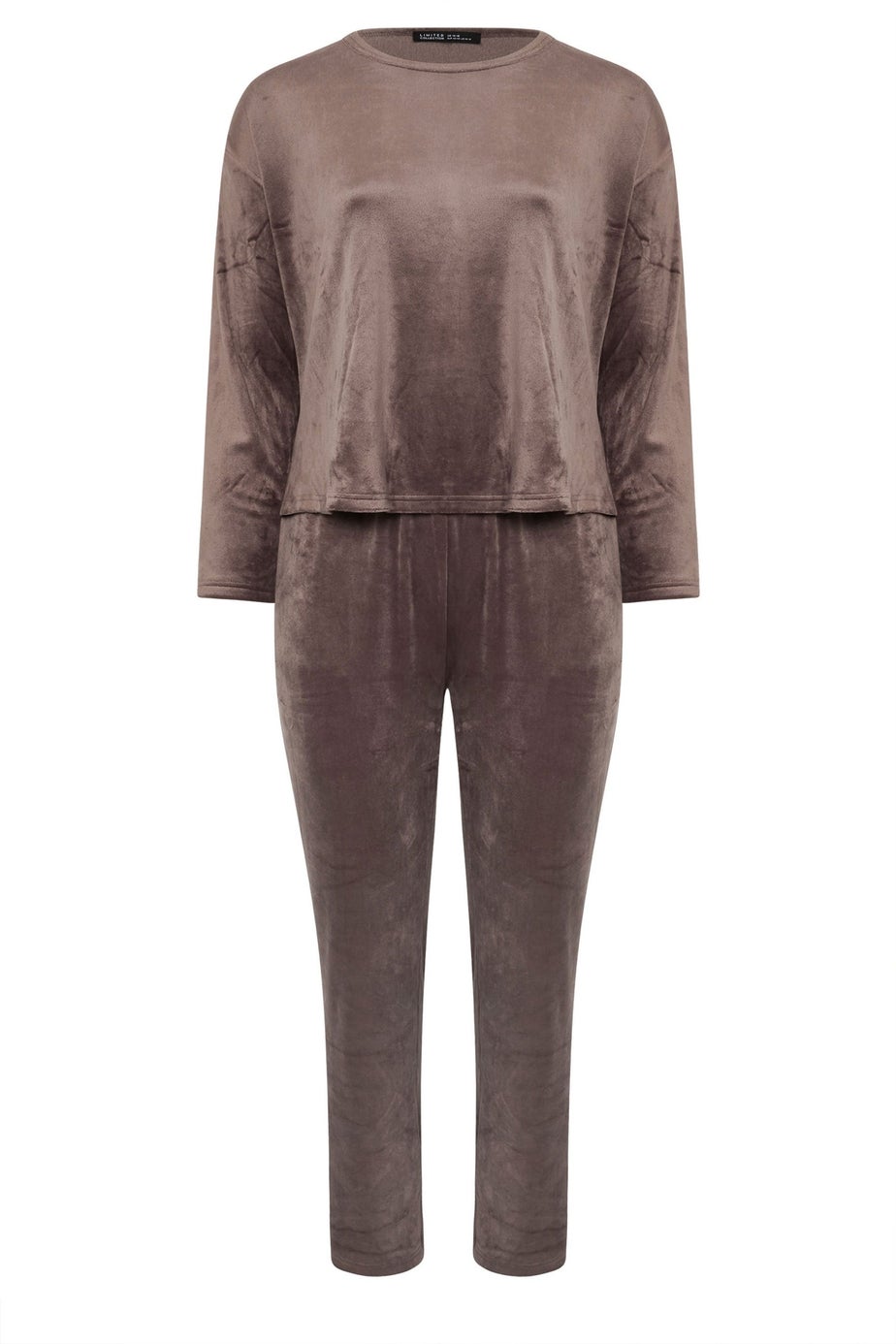 Yours Curve Brown Super Luxe Pyjama Set