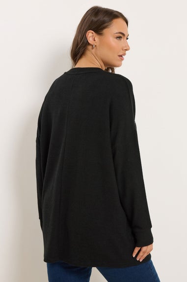 Yours Curve Black Sequin Snowflake Novelty Christmas Jumper