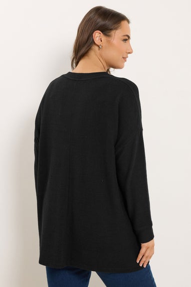 Yours Curve Black Sequin Embellished Star Jumper