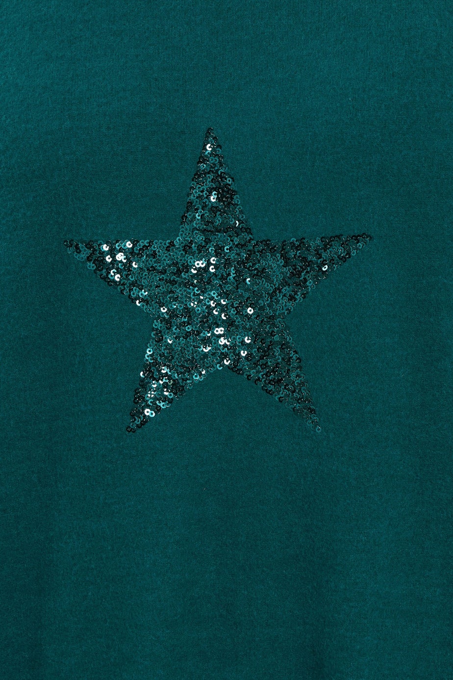 Yours Curve Teal Green Sequin Embellished Star Jumper