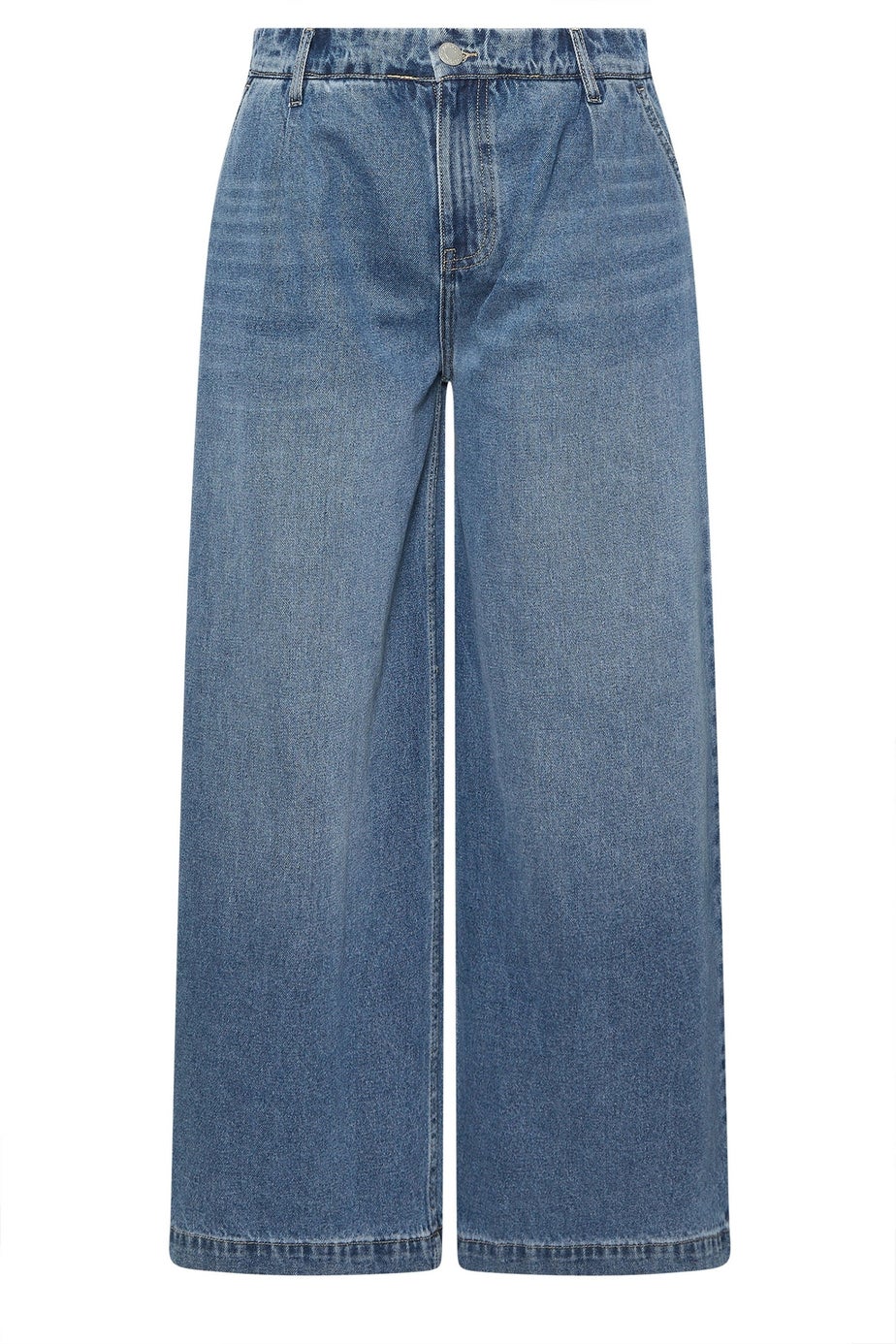 Yours Curve Mid Blue Palazzo Jeans