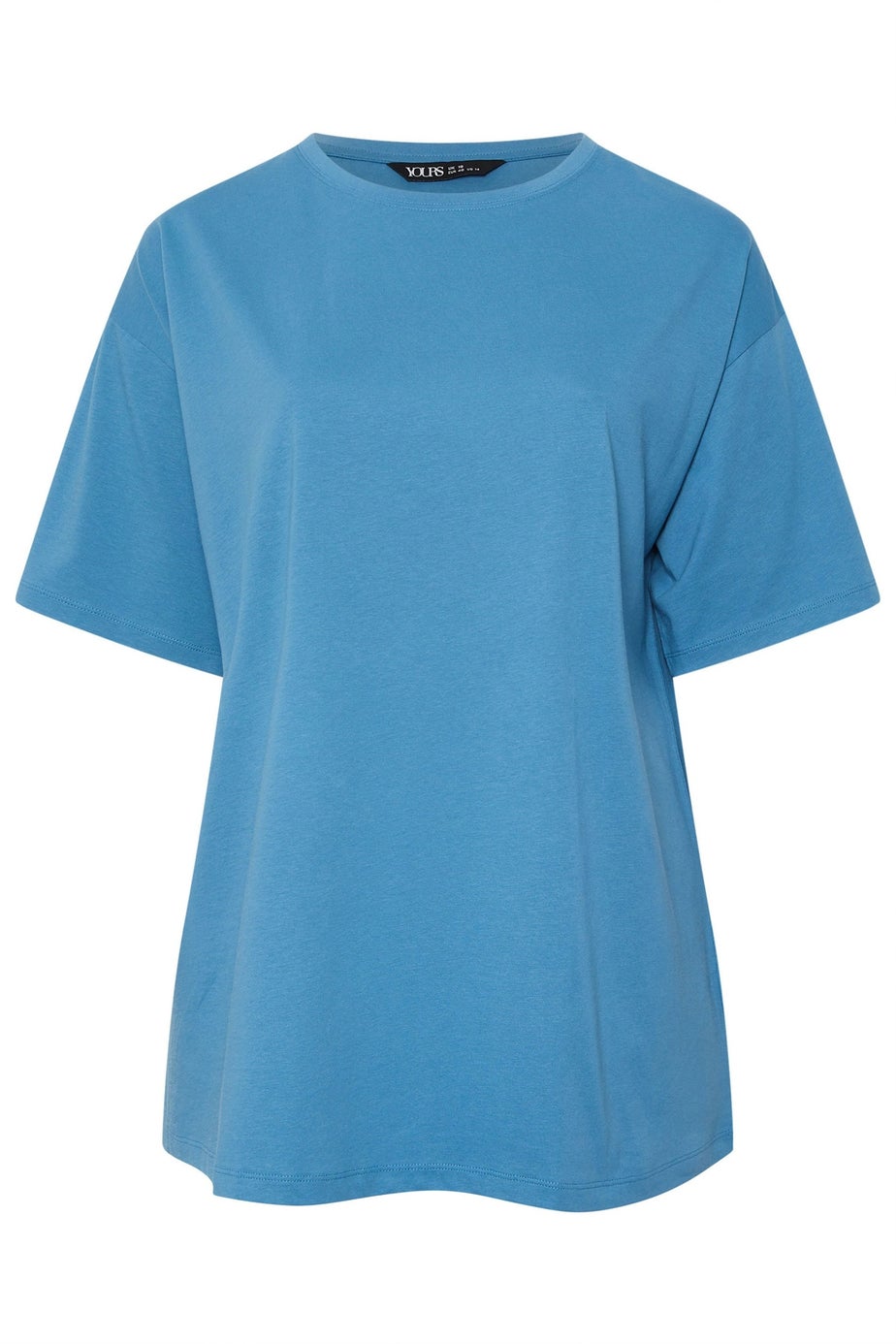 Yours Curve Blue Relaxed Longline T-Shirt