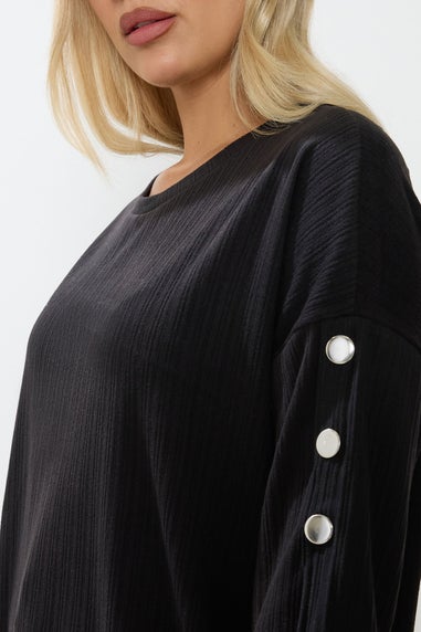 Yours Curve Black Soft Touch Button Top