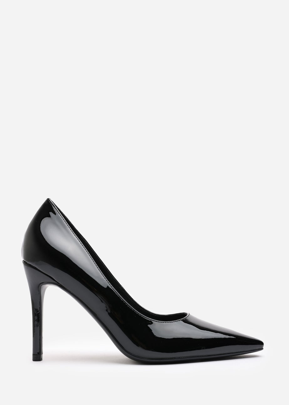 Where's That From Mireille Black Patent Wide-Fit Stiletto Heels