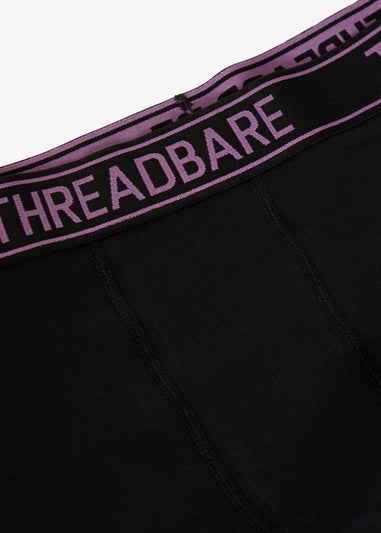 Threadbare Black 3-Pack Hipster Fit Boxer Shorts