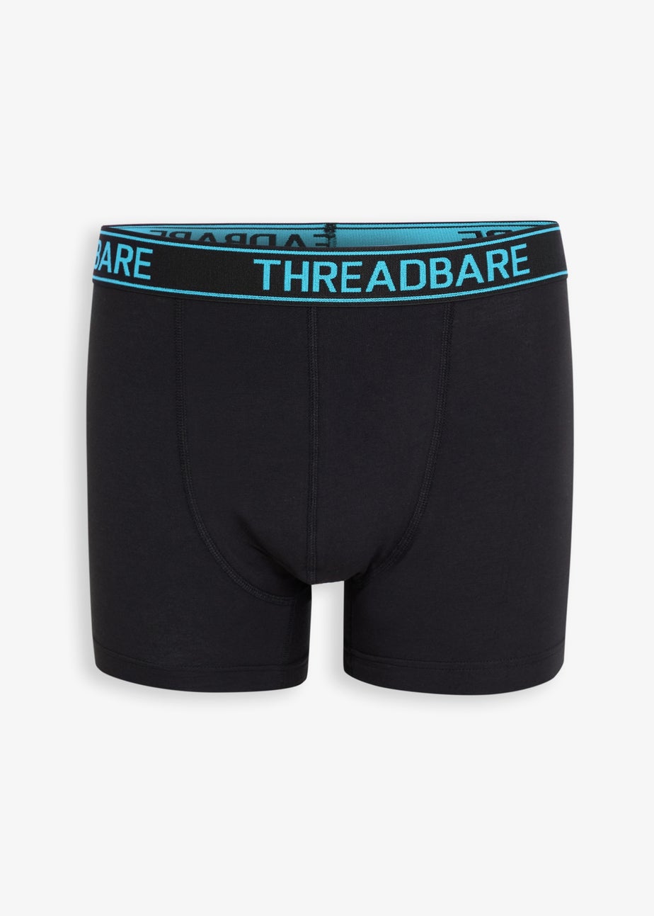 Threadbare Black 3-Pack Hipster Fit Boxer Shorts