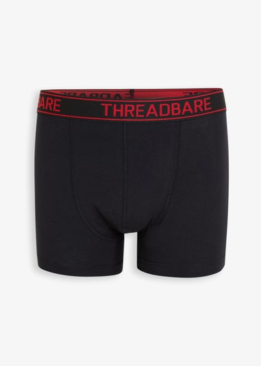 Threadbare Black 3-Pack Hipster Fit Boxer Shorts