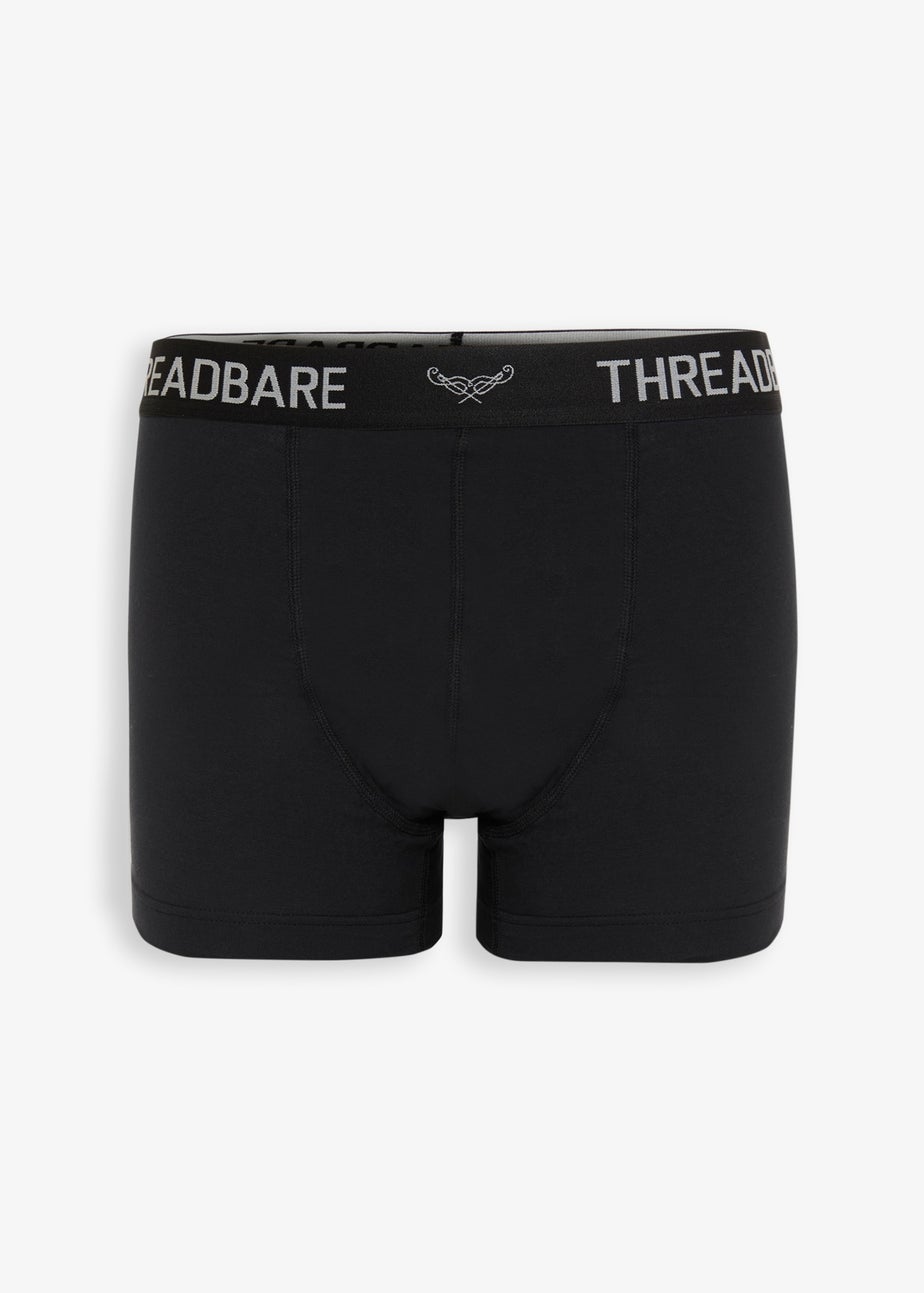 Threadbare Black 7-Pack Hipster Fit Boxer Shorts