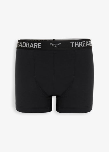 Threadbare Black 7-Pack Hipster Fit Boxer Shorts