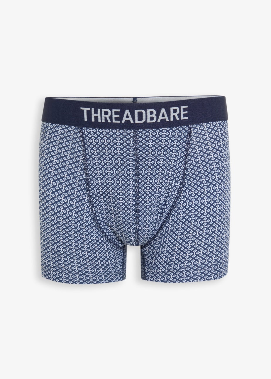 Threadbare Blue 5-Pack Printed Hipster Fit Boxer Shorts