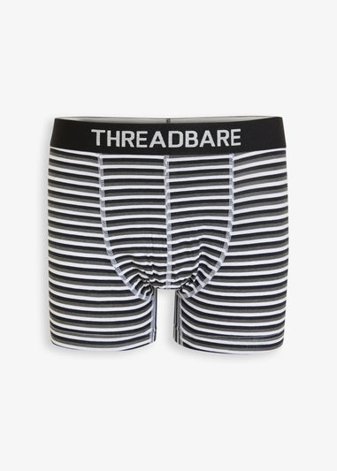 Threadbare Black 5-Pack Printed Hipster Fit Boxer Shorts