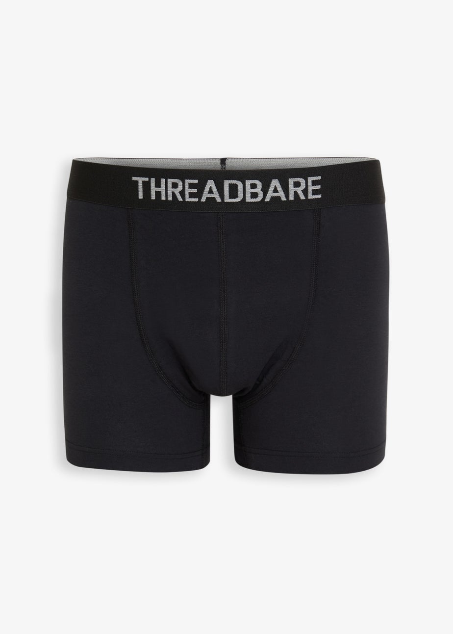 Threadbare Black 5-Pack Printed Hipster Fit Boxer Shorts