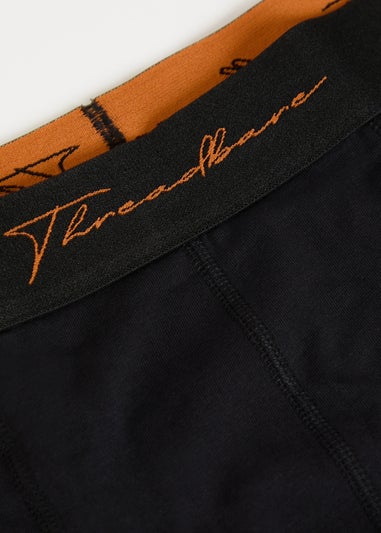 Threadbare Black 3-Pack Script Hipster Fit Boxer Shorts