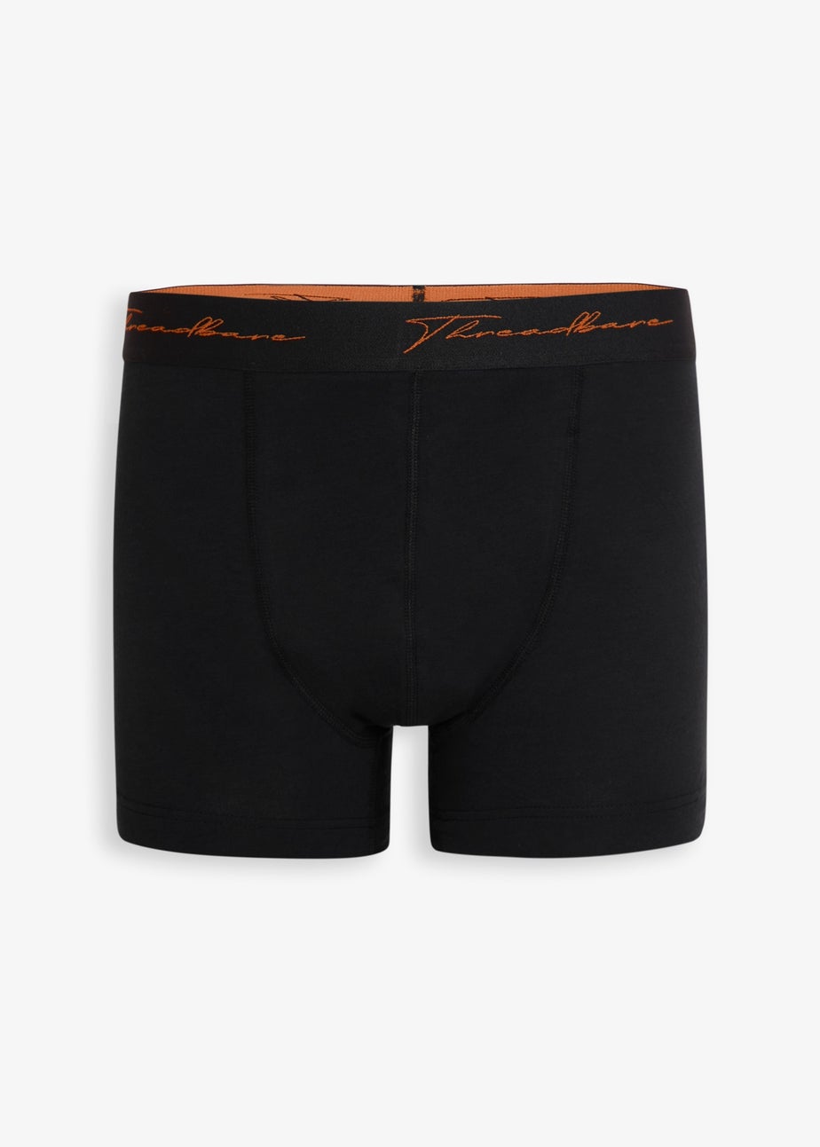 Threadbare Black 3-Pack Script Hipster Fit Boxer Shorts
