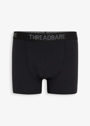 Threadbare Black 7-Pack Hipster Fit Boxer Shorts