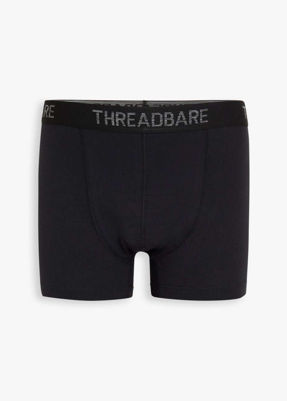 Threadbare Black 7-Pack Hipster Fit Boxer Shorts
