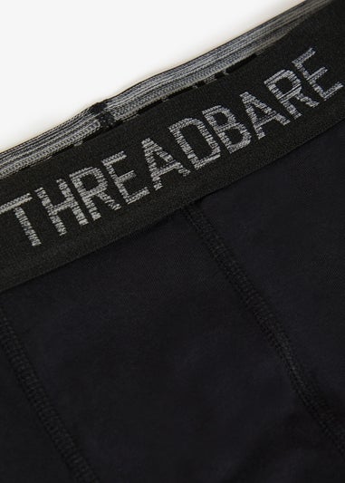 Threadbare Black 7-Pack Hipster Fit Boxer Shorts