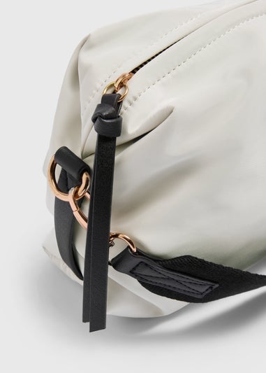 Cream Barrel Crossbody Bag