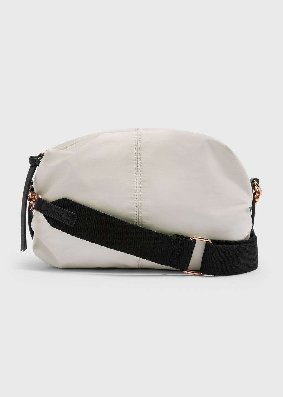 Cream Barrel Crossbody Bag
