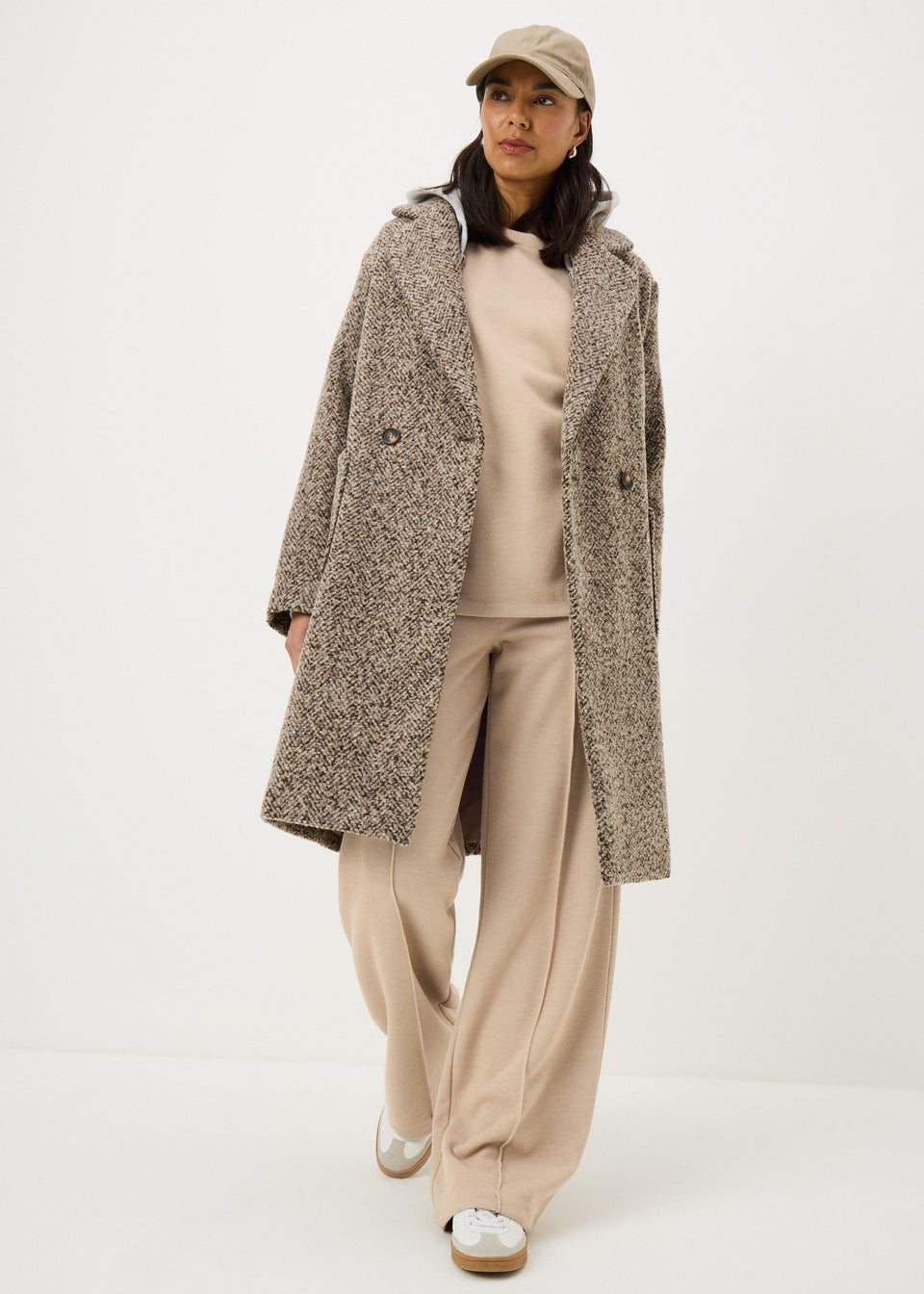 Oatmeal Soft Touch Co-ord Trousers