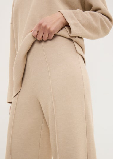 Oatmeal Soft Touch Co-ord Trousers