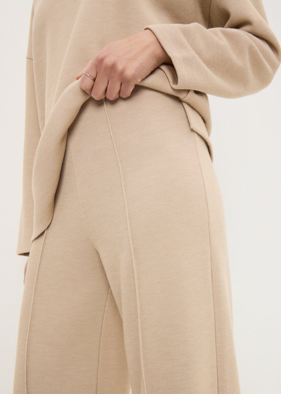 Oatmeal Soft Touch Co-ord Trousers