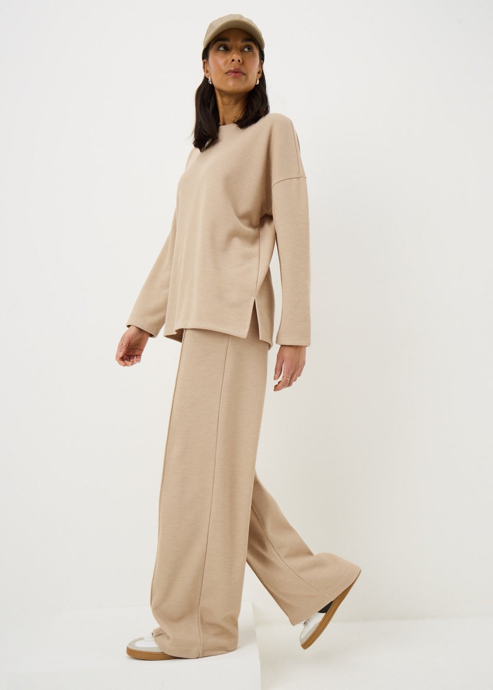 Oatmeal Soft Touch Co-Ord Top