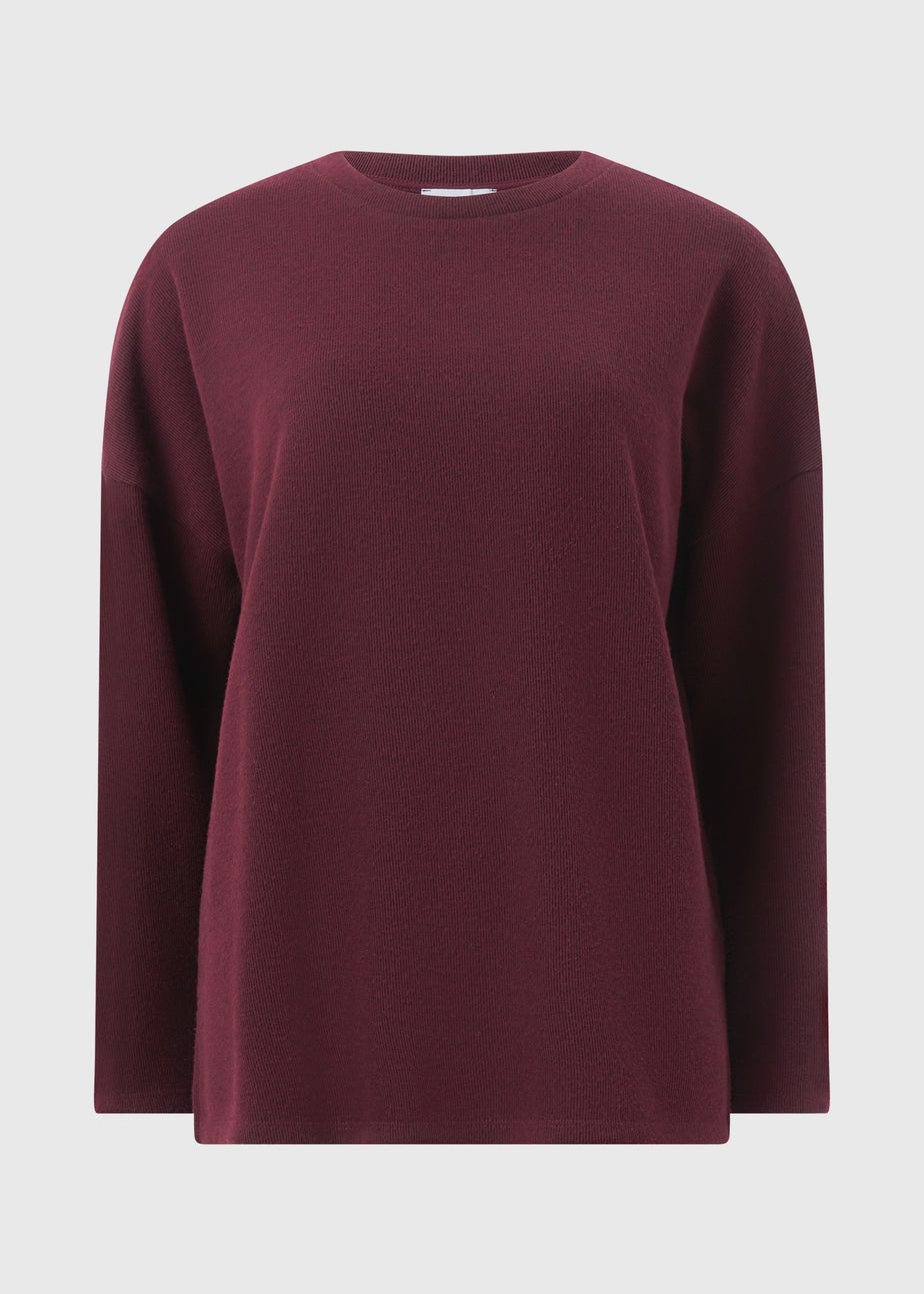 Burgundy Soft Touch Co-Ord Top