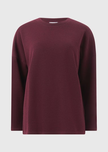 Burgundy Soft Touch Co-Ord Top