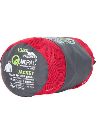 Trespass Kids Charcoal Grey Qikpac X Packaway Jacket (2-12yrs)