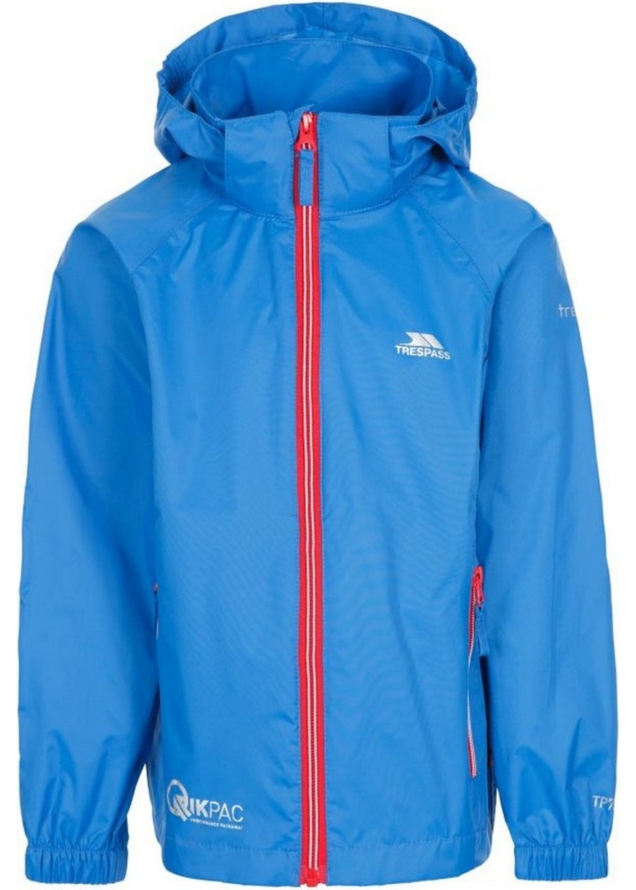 Trespass Kids Blue Qikpac X Packaway Jacket (2-12yrs)