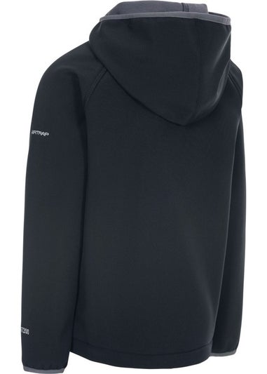 Trespass Kids Black Kian Softshell Jacket (2-12yrs)