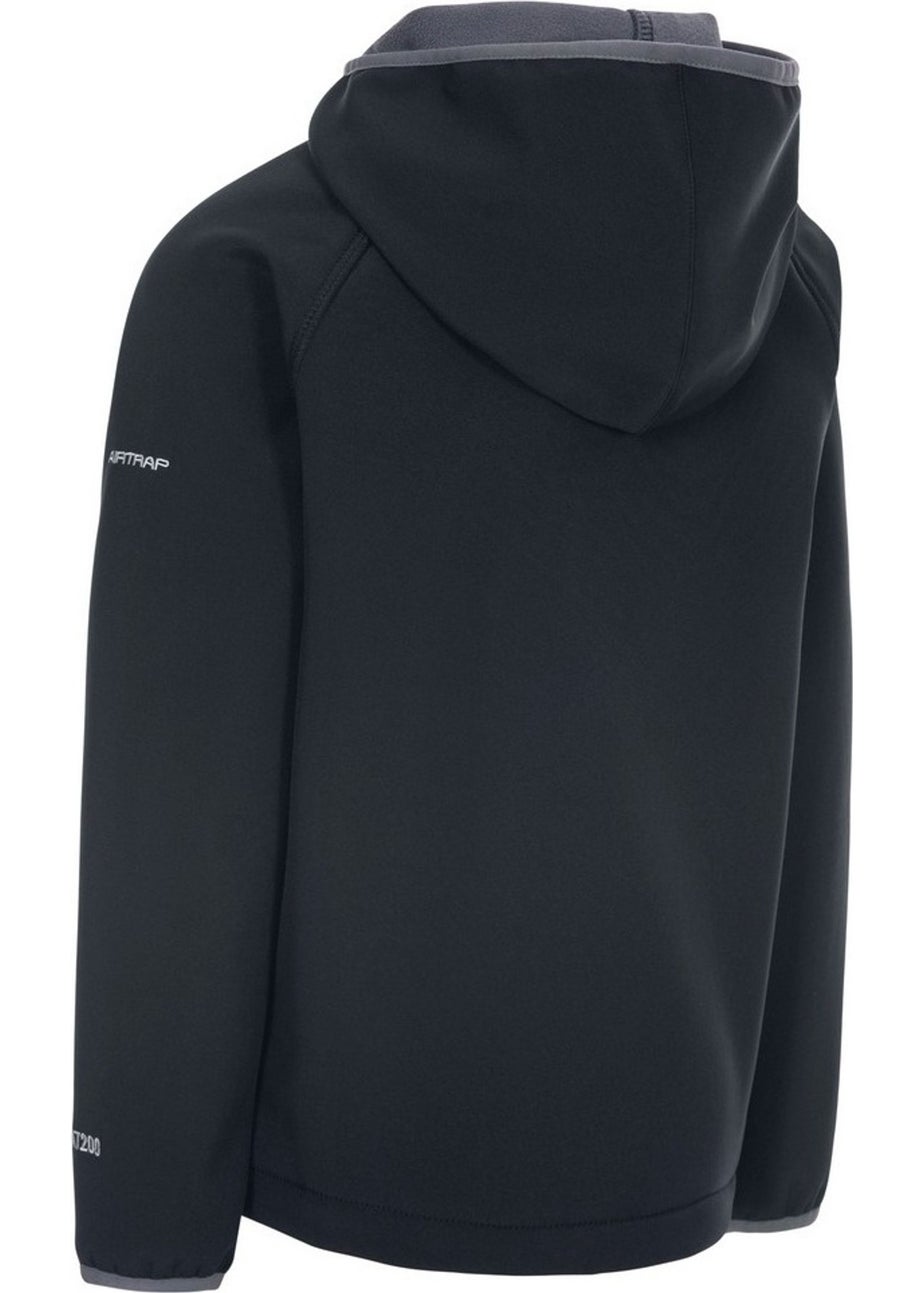 Trespass Kids Black Kian Softshell Jacket (2-12yrs)