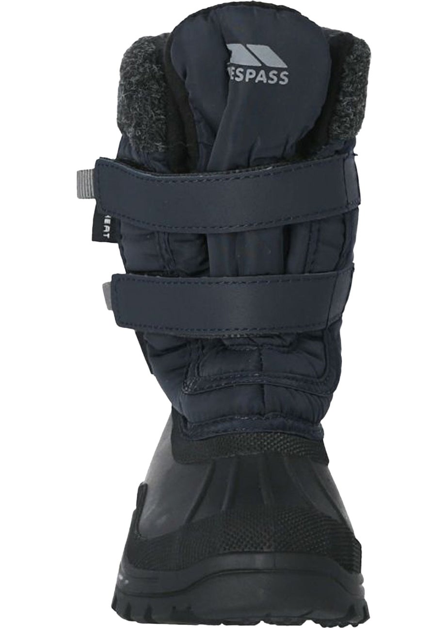 Trespass Boys Navy Kids Strachan II Waterproof Touch Fastening Snow Boots (10 Child-3 Youth UK)