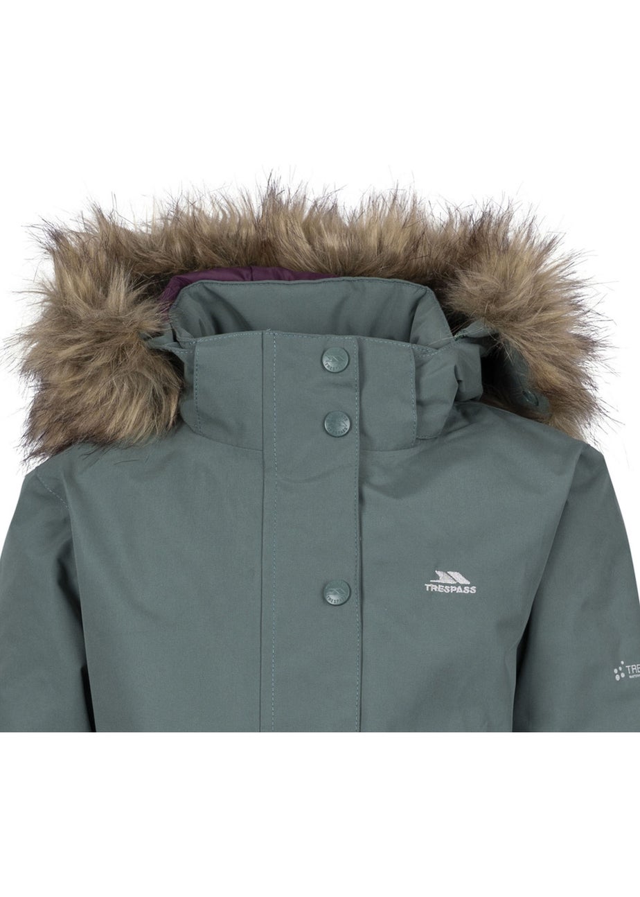 Trespass Girls Green Astound TP50 Waterproof Jacket (2-10yrs)