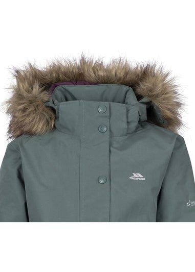 Trespass Girls Green Astound TP50 Waterproof Jacket (2-10yrs)