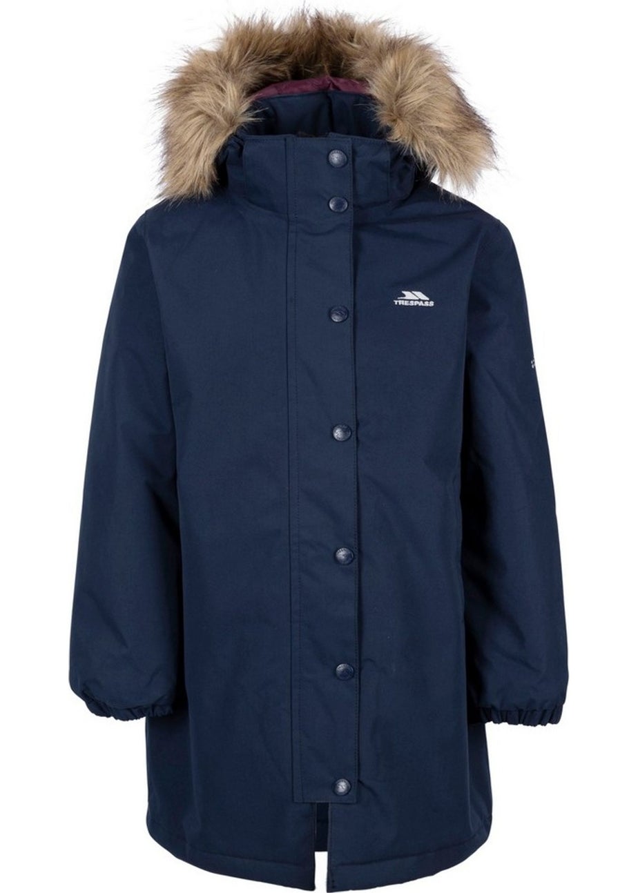 Trespass Girls Navy Astound TP50 Waterproof Jacket (2-10yrs)