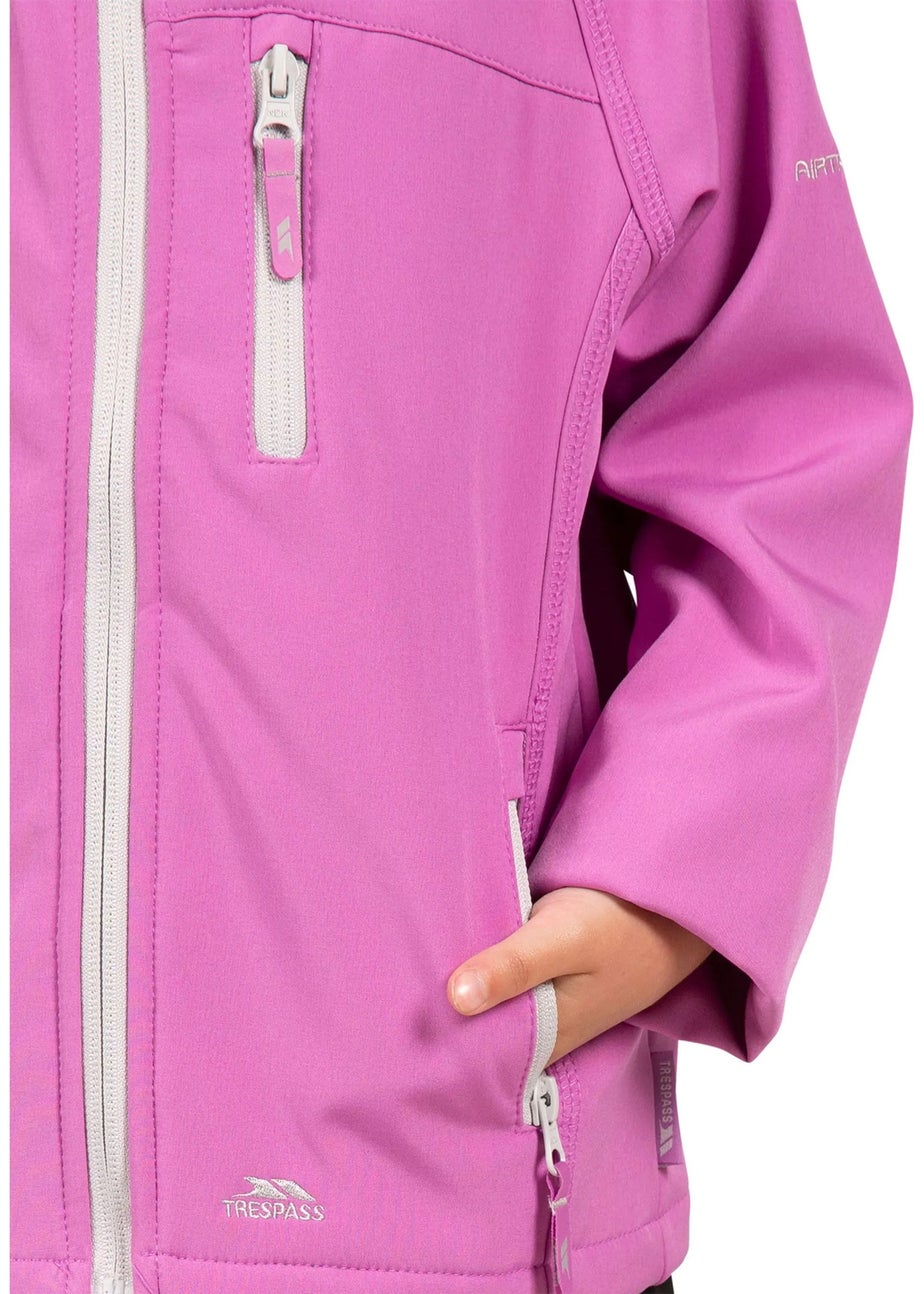 Trespass Kids Pink Kian Softshell Jacket (2-12yrs)