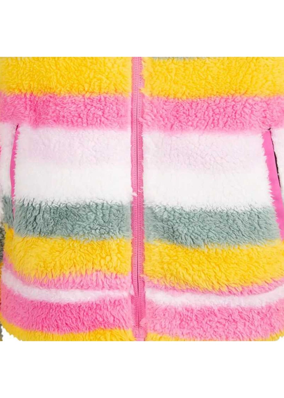 Trespass Kids Pale Pink Wonderful Stripe Fleece Jacket (2-10yrs)