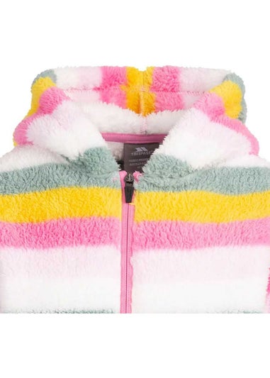 Trespass Kids Pale Pink Wonderful Stripe Fleece Jacket (2-10yrs)