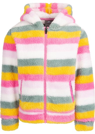 Trespass Kids Pale Pink Wonderful Stripe Fleece Jacket (2-10yrs)
