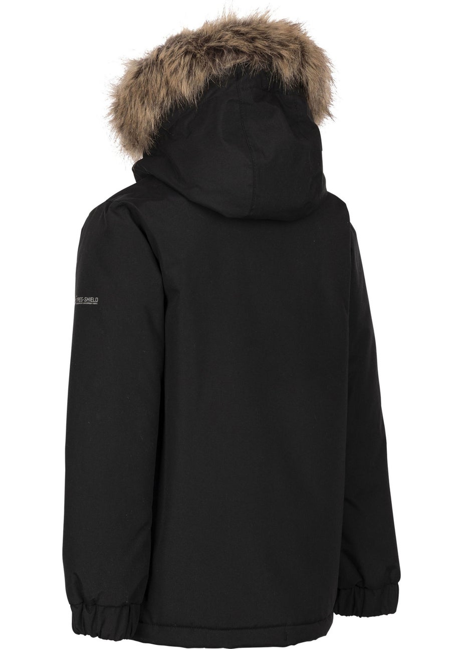 Trespass Kids Black Wyald Waterproof Jacket (2-12yrs)