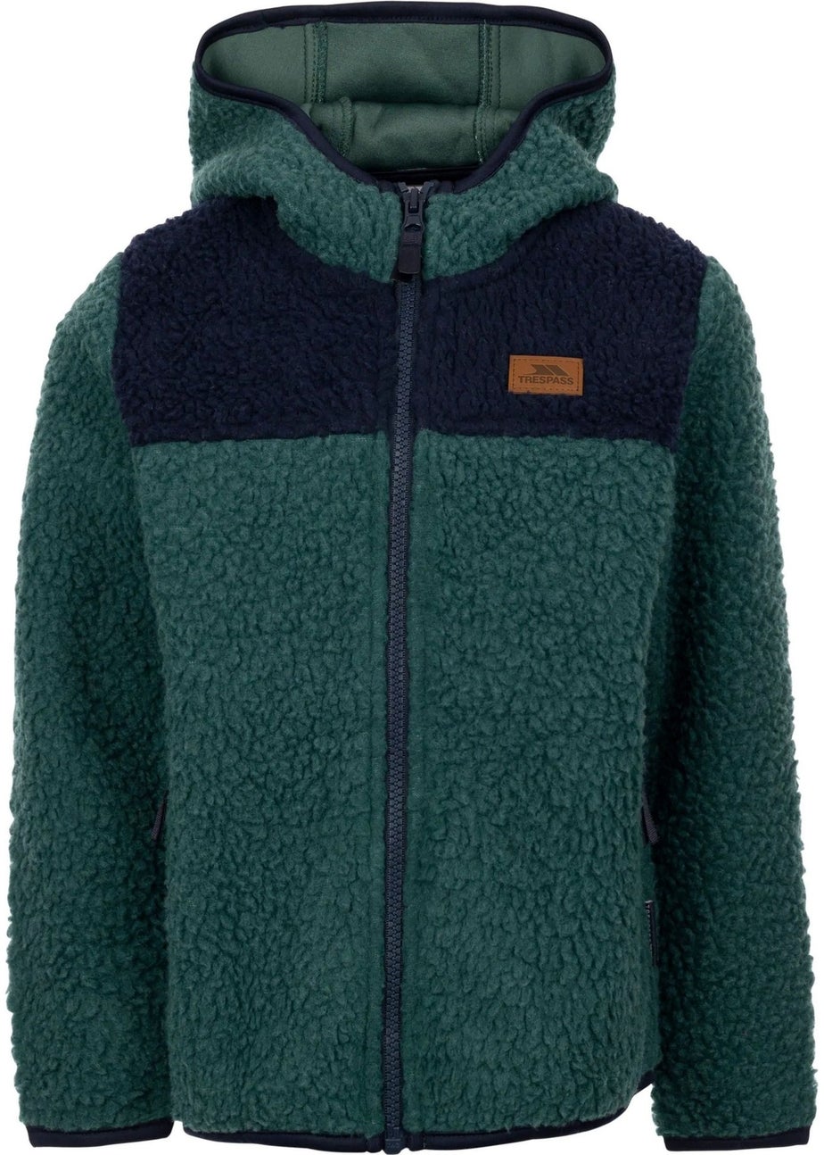 Trespass Kids Green Lindenn Fleece Jacket (2-12yrs)