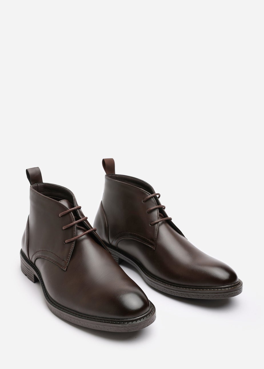 Where's That From Blake Dark Brown Lace Up Ankle Boots