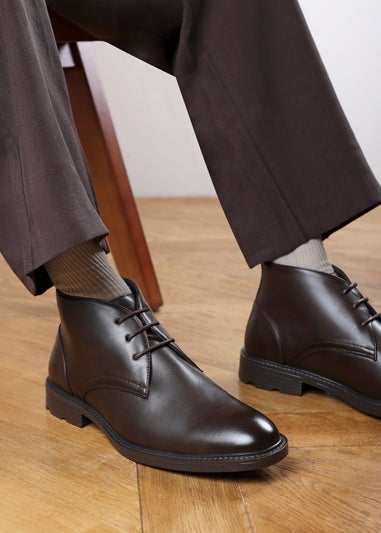 Where's That From Blake Dark Brown Lace Up Ankle Boots